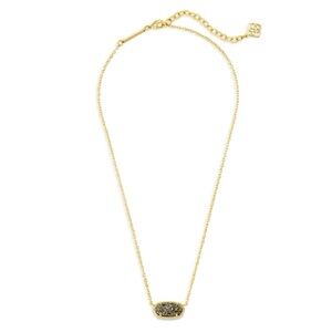 KENDRA SCOTT Elisa Gold Pendant Necklace in Platinum Drusy